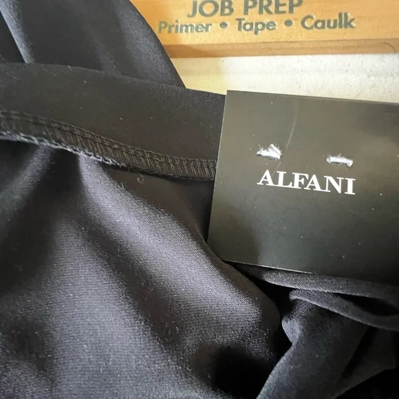 ALFANI WOMAN’S DEEP BLACK SIZE 1X WIDE LEG COMFORT ELASTIC WAIST PULL-ON PANTS - Picture 2 of 11